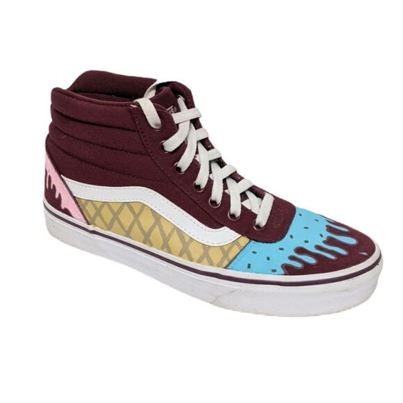 VANS Custom Ice Cream Drip Sk8 Hi Sneakers 7.5 - Picture 1 of 8